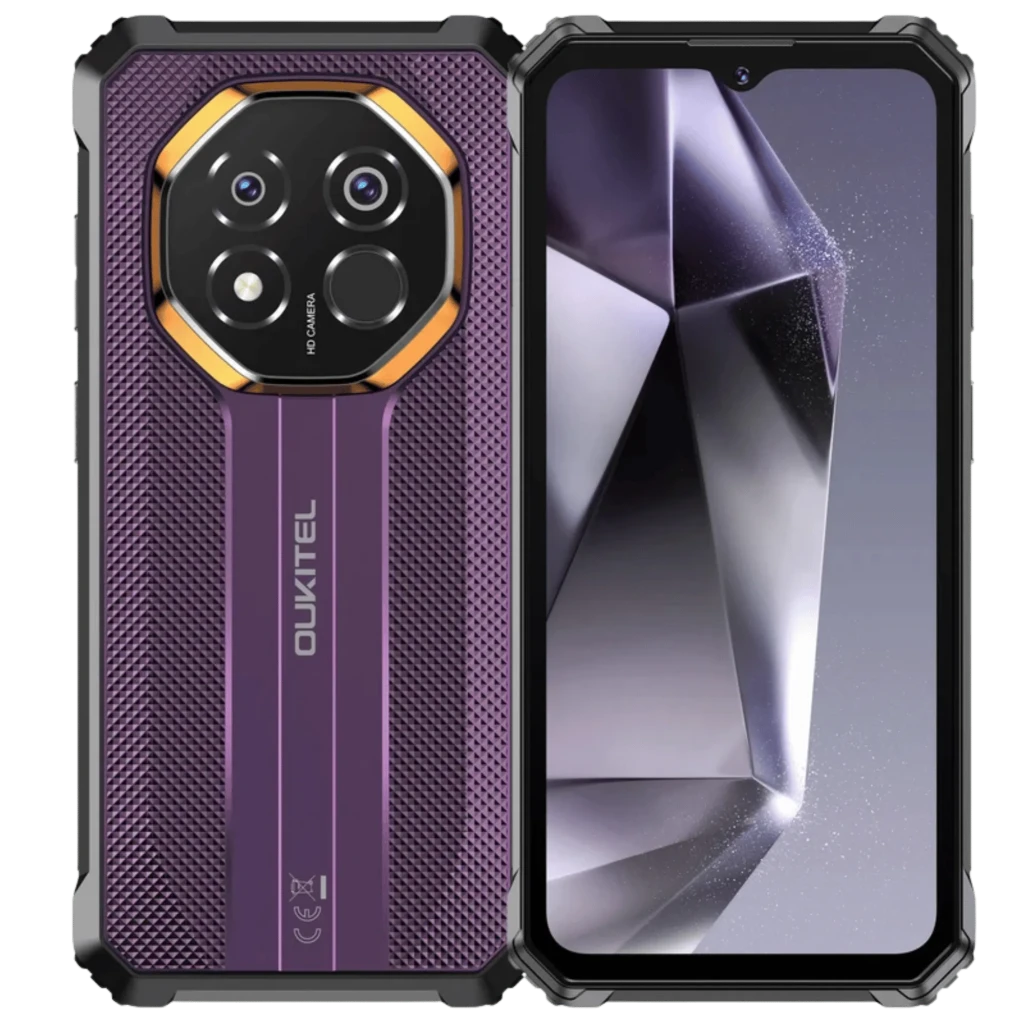 Oukitel G7 4GB/64GB Lilás Rugged MIL-STD-810H IP68/IP69K 6,52 polegadas 90Hz 64MP 10600mAh 18W NFC