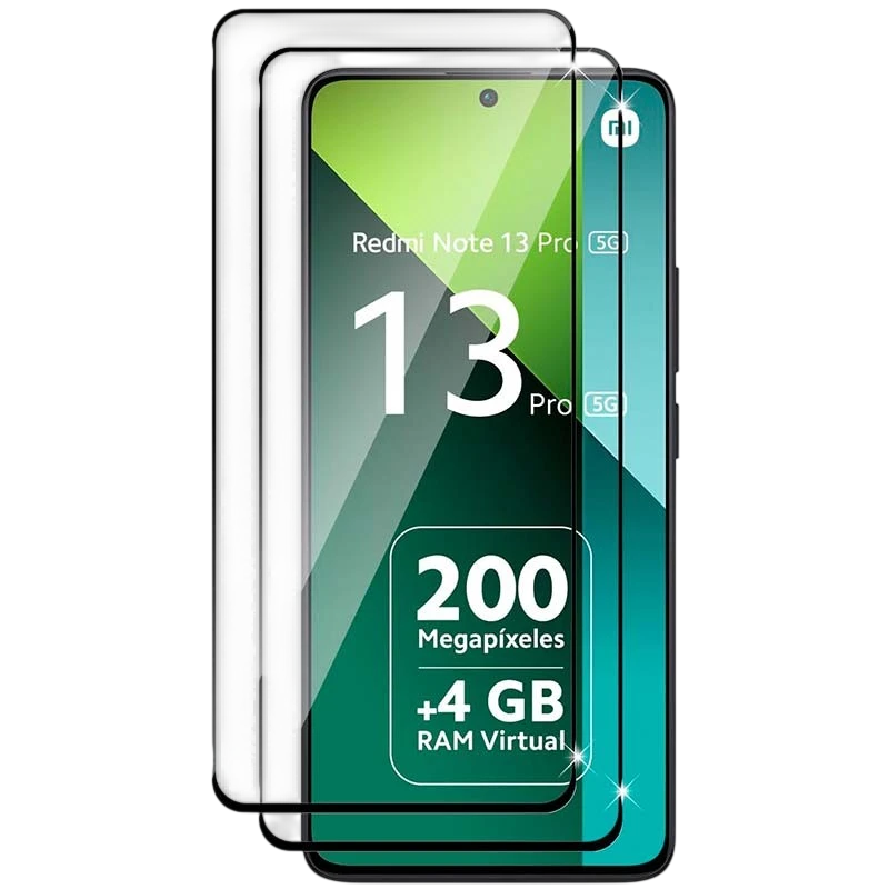 Pack x2 Película de vidro temperado Xiaomi Redmi Note 13 Pro 5G / Poco X6 5G Full Screen 3D
