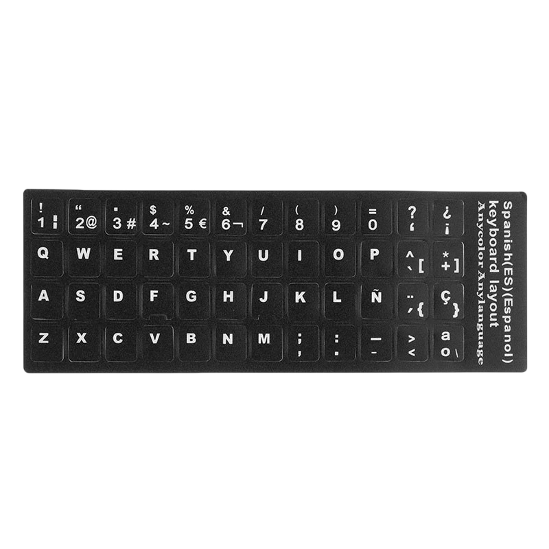 Adesivos Teclado Espanhol Preto