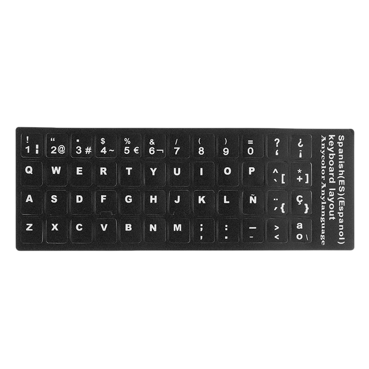Adesivos Teclado Espanhol Preto
