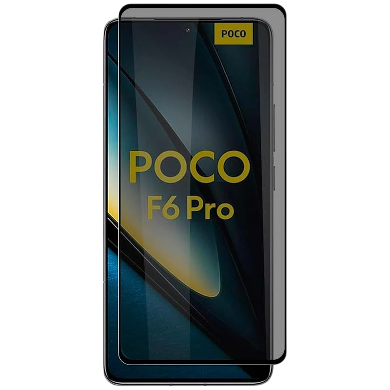 Película de vidro temperado Anti Espião Xiaomi Poco F6 Pro 5G