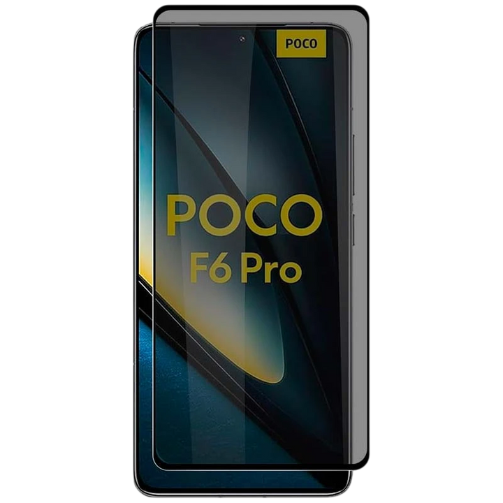 Película de vidro temperado Anti Espião Xiaomi Poco F6 Pro 5G