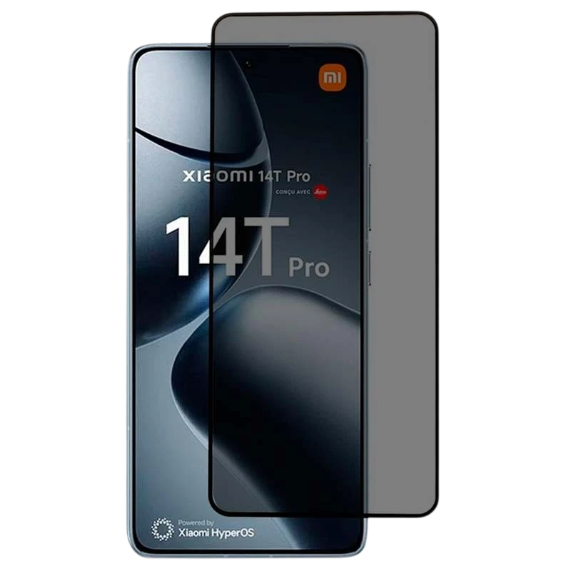 Película de vidro temperado Anti Espião Xiaomi Poco X7 Pro / 14T / 14T Pro