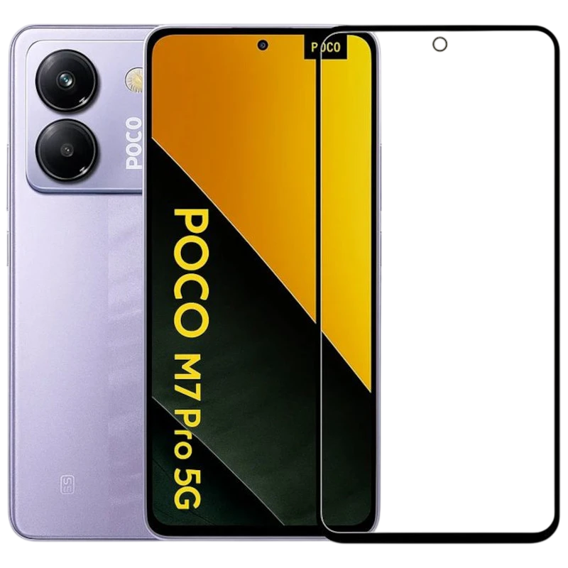 Protetor de vidro temperado Full Screen 3D Xiaomi Poco M7 4G