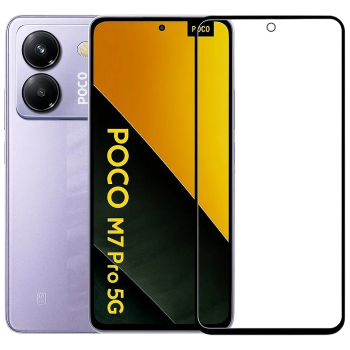 Protetor de vidro temperado Full Screen 3D Xiaomi Poco M7 4G