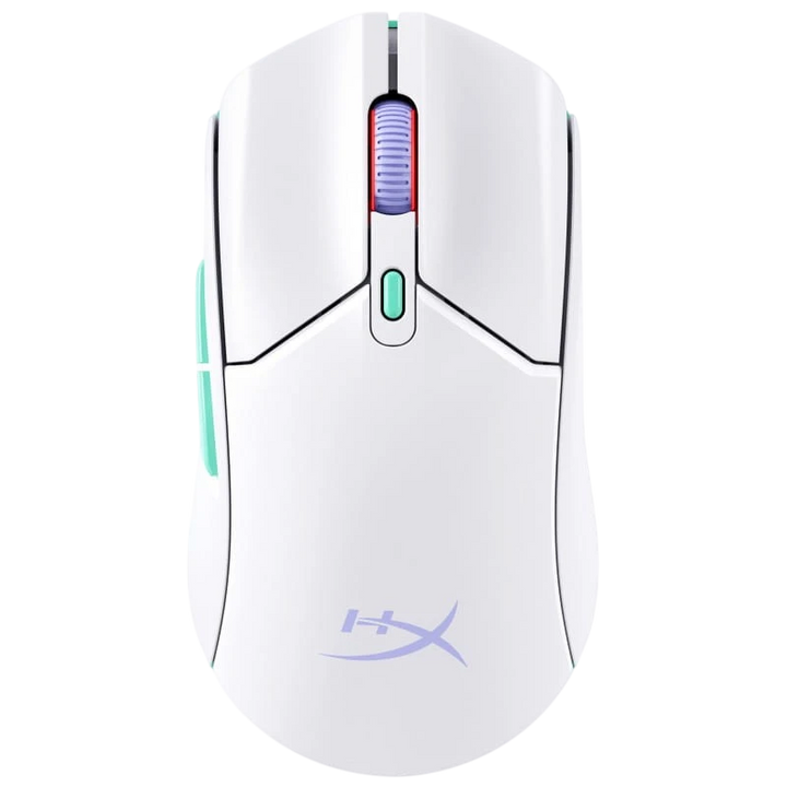 HP HyperX Pulsefire Haste 2 Core sem fio - Branco/verde/roxo