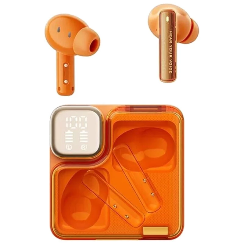 QCY MeloBuds Neo T31 Laranja - Auriculares Bluetooth
