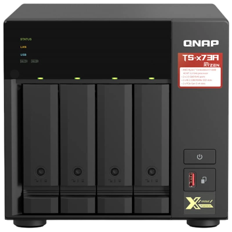 QNAP TS-473A Servidor NAS Preto