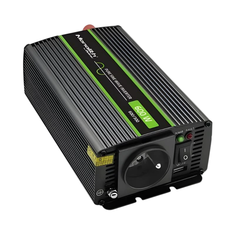 Qoltec Monolith Auto 600 W - Adaptador e inversor de corrente