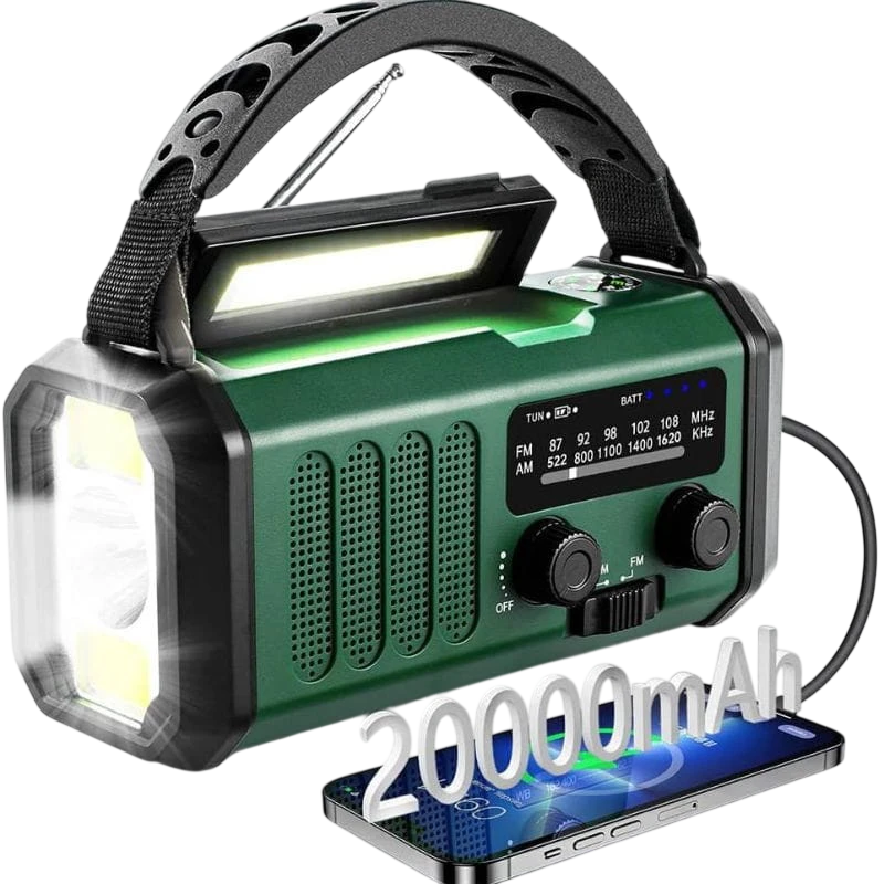 Rádio de Emergência Portátil 20000 mAh