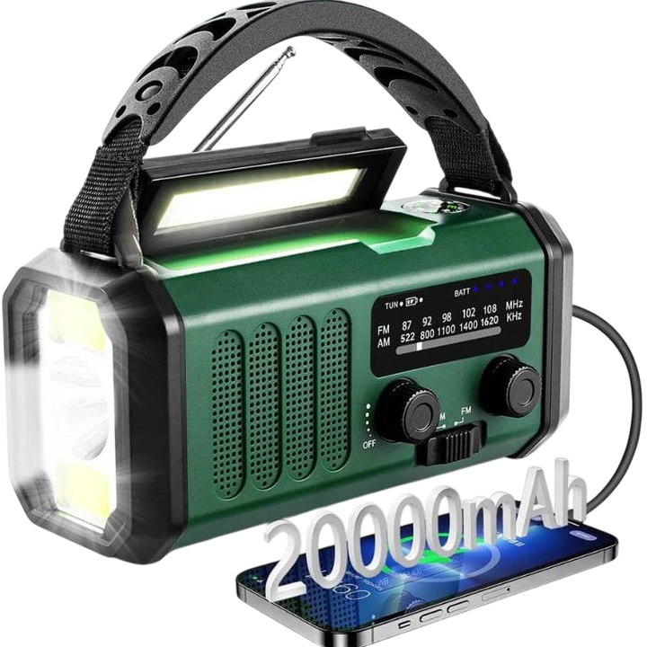 Rádio de Emergência Portátil 20000 mAh