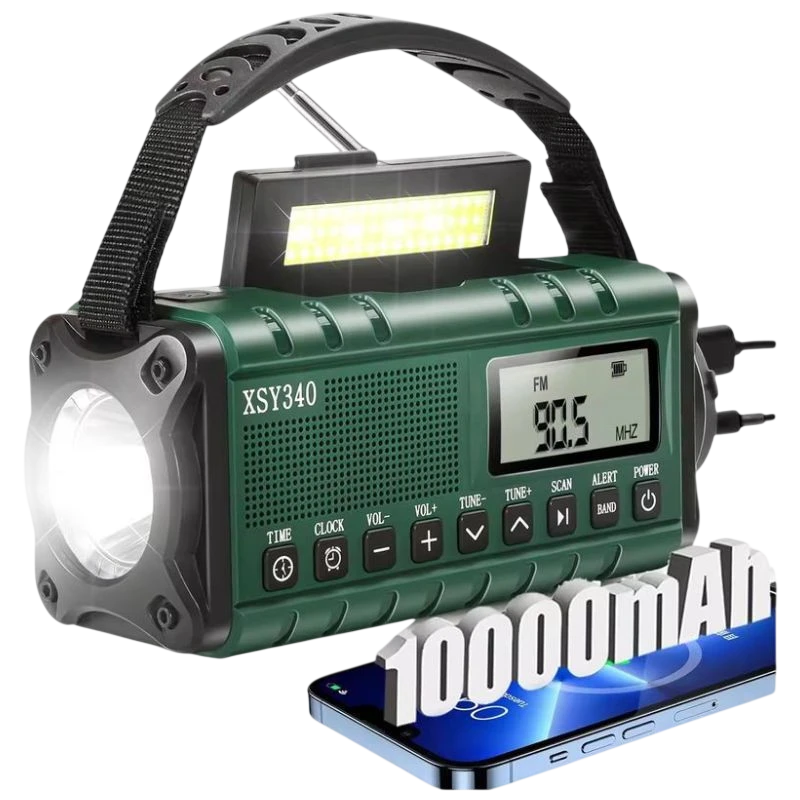 Rádio de Emergência XSY340  Portátil 10000 mAh