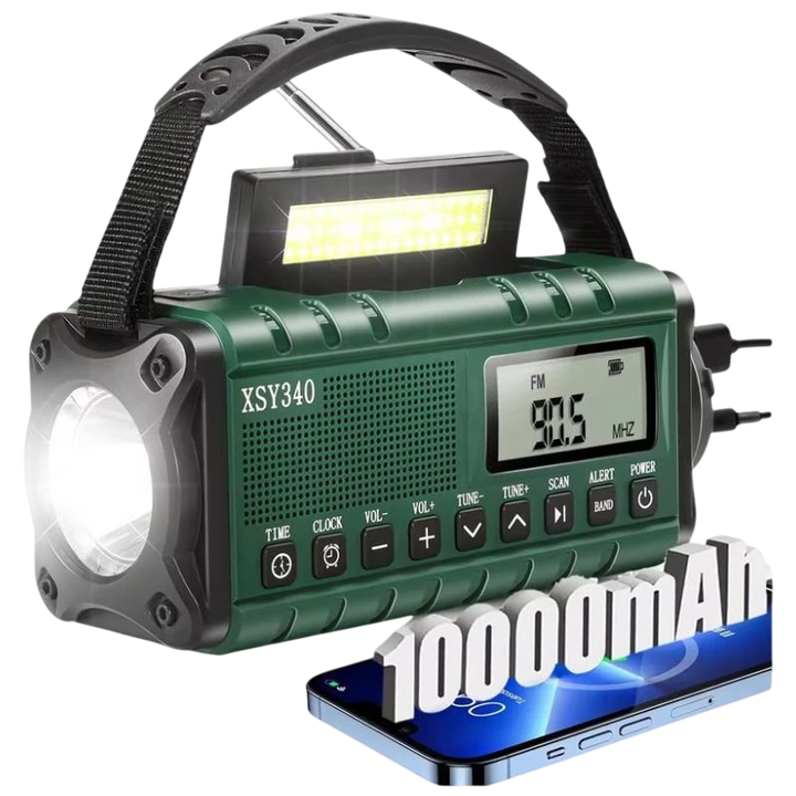 Rádio de Emergência XSY340  Portátil 10000 mAh