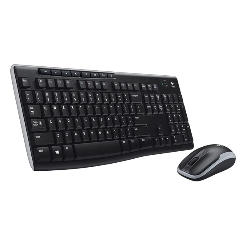 Teclado de membrana + mouse sem fio Logitech MK270