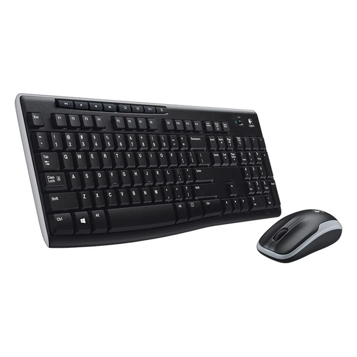 Teclado de membrana + mouse sem fio Logitech MK270