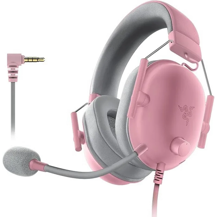 Razer Blackshark V2 X Rosa – Auscultadores para jogos com fio