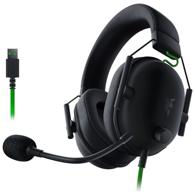 Razer Blackshark V2 X USB  Cancelamento de ruído Preto/Verde