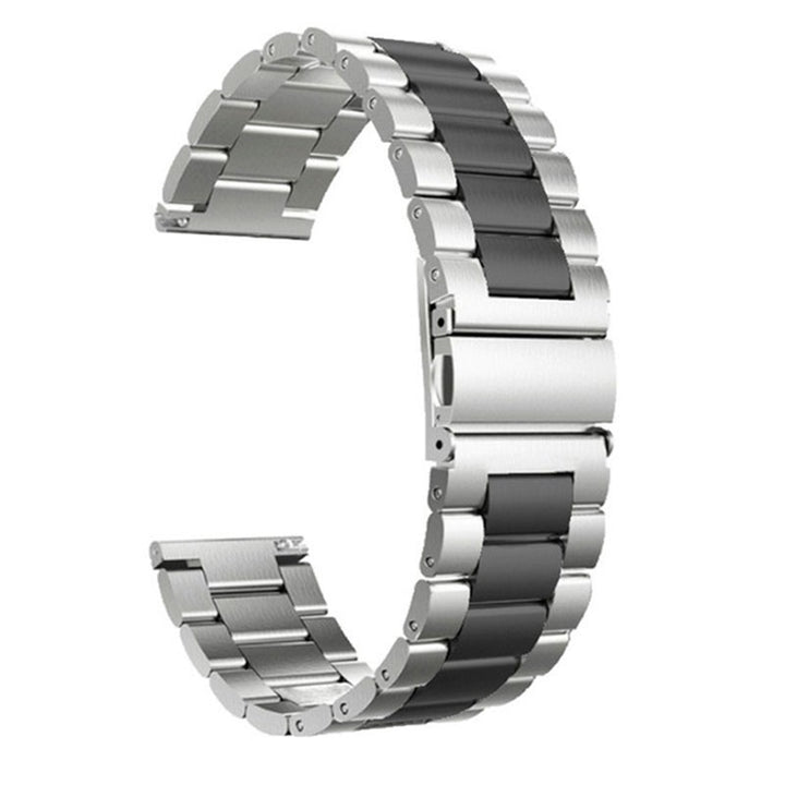 Pulseira Universal Dual Elos de Metal 20mm para Smartwatch Xiaomi/Amazfit/Samsung/Huawei/Realme/Ticwatch
