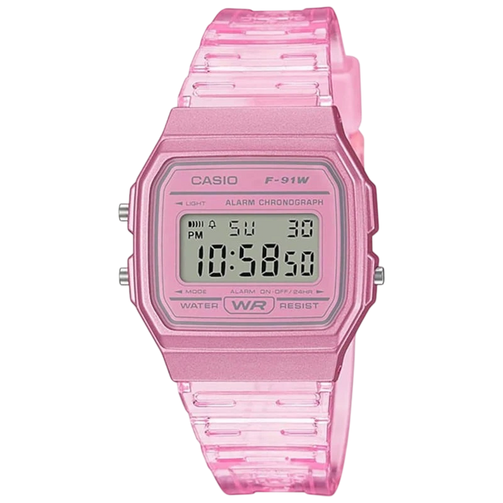 Casio F-91WS-4EF Collection Women Relógio Digital Rosa