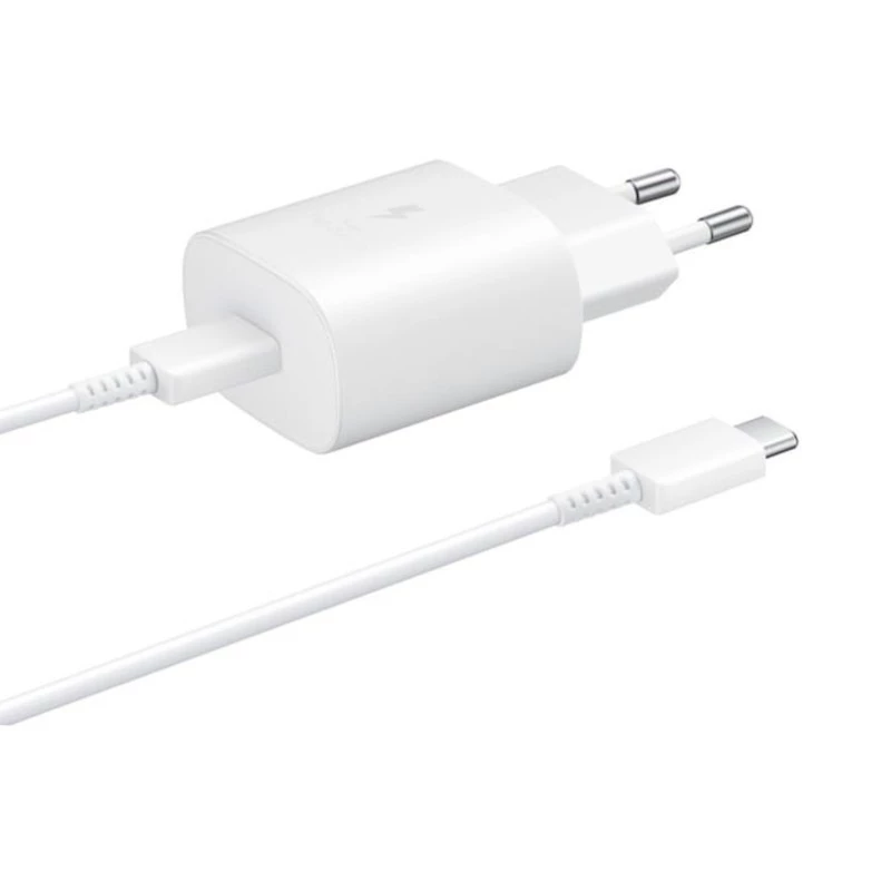 Samsung 25W USB Type-C Cabo USB Type-C Super Fast Charging Branco - Carregador de parede