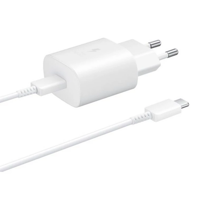 Samsung 25W USB Type-C Cabo USB Type-C Super Fast Charging Branco - Carregador de parede