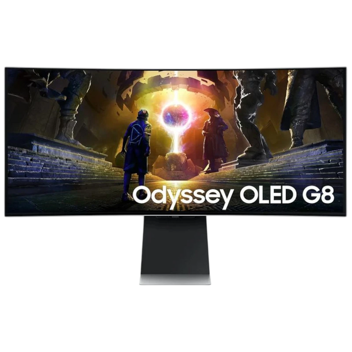 Samsung Odyssey G85SD 34" UWQHD OLED 175Hz FreeSync Curvo Prata