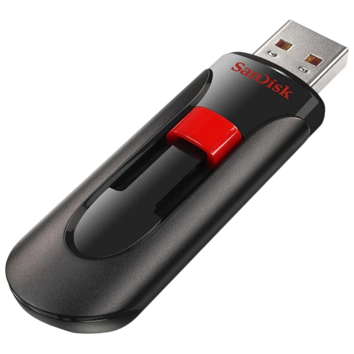 SanDisk Cruzer Glide 64GB USB 2.0 Preto/Vermelho - Unidade Flash USB