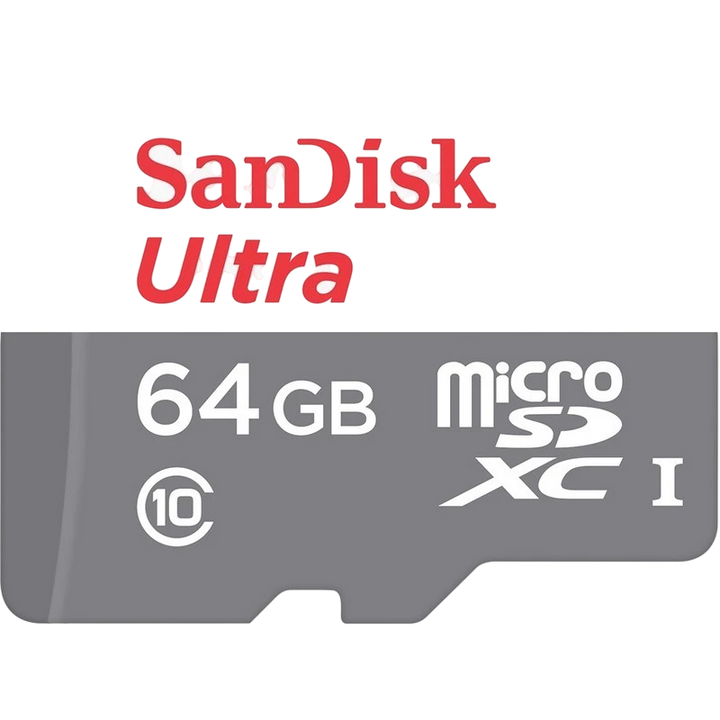 SanDisk MicroSD 64GB Ultra UHS-I + Adaptador de classe 10