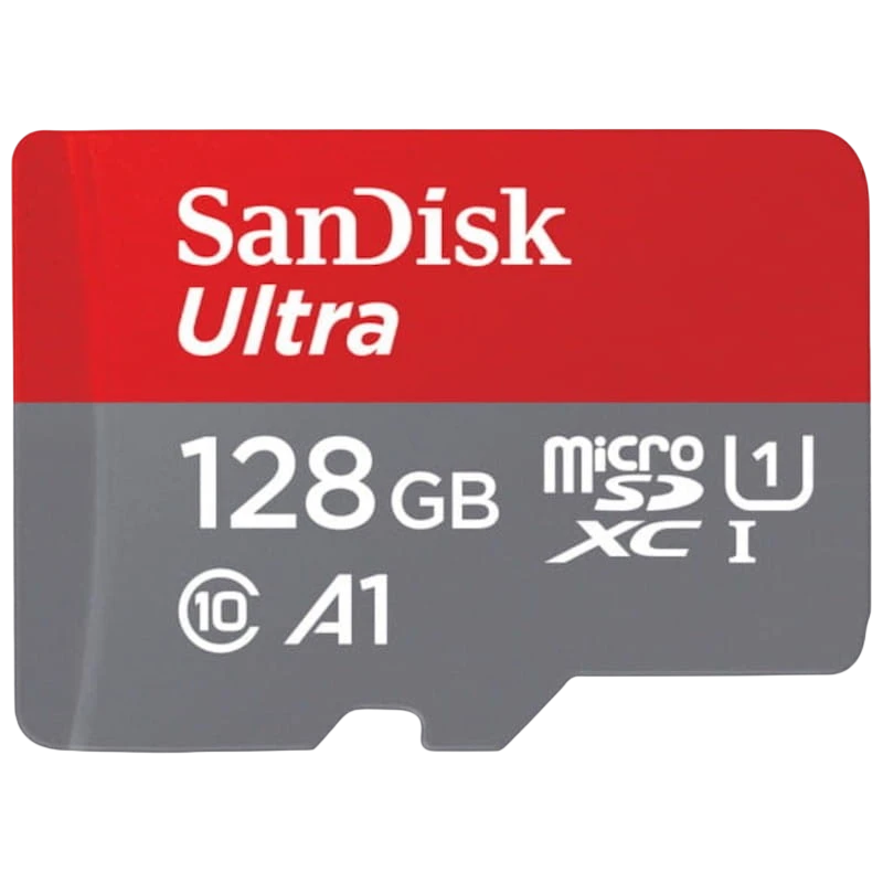 SanDisk MicroSD 128GB Ultra UHS-I + Adaptador de classe 10
