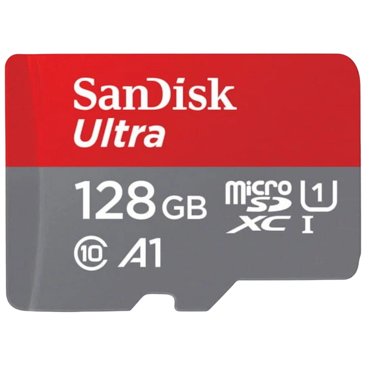 SanDisk MicroSD 128GB Ultra UHS-I + Adaptador de classe 10
