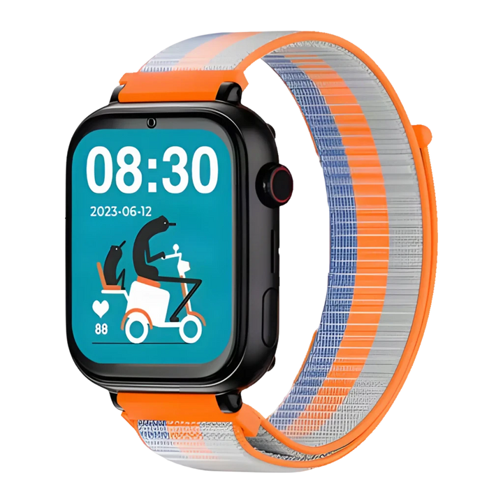 SaveFamily SaveWatch Plus Preto / Tecido Acid Orange Botão SOS Videochamada