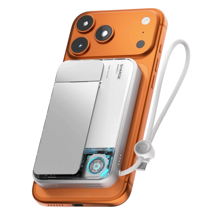 Sharge ICEMAG 3 Qi2 25 W 10 000 mAh Active Cooling - Power Bank Branco