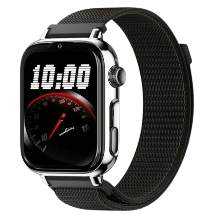 SaveFamily SaveWatch Plus 2 Prateado , Pulseira de Tecido Tribeca  , Chamadas SOS, 4G