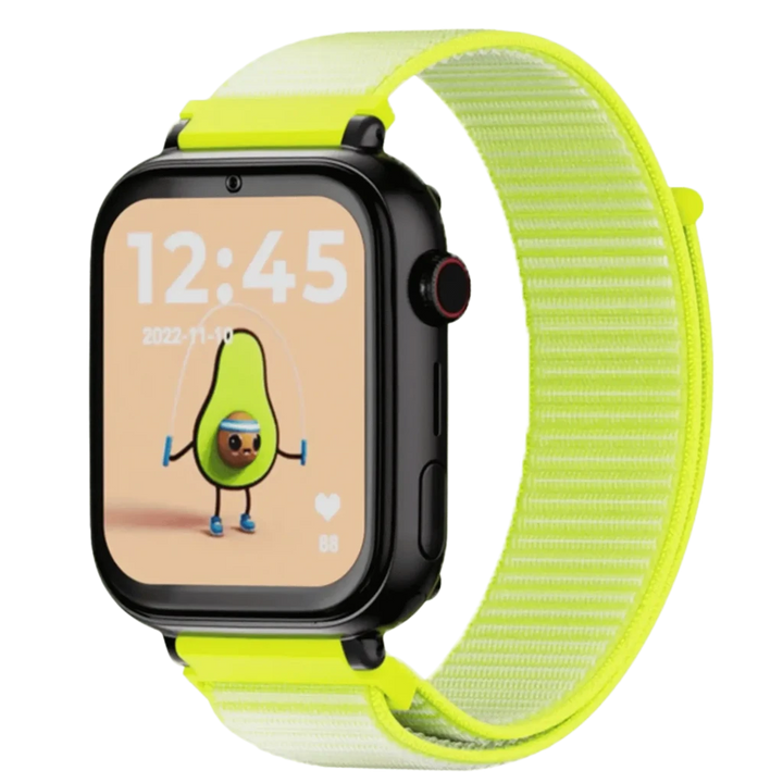 SaveFamily SaveWatch Plus Preto / Tecido Amarelo Fluorescente Botão SOS Videochamada