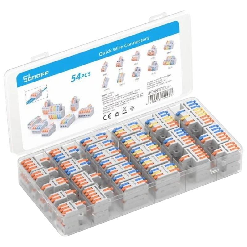 Sonoff D1-2 Cinza - Conector para Emenda de Cabo 54 Unidades