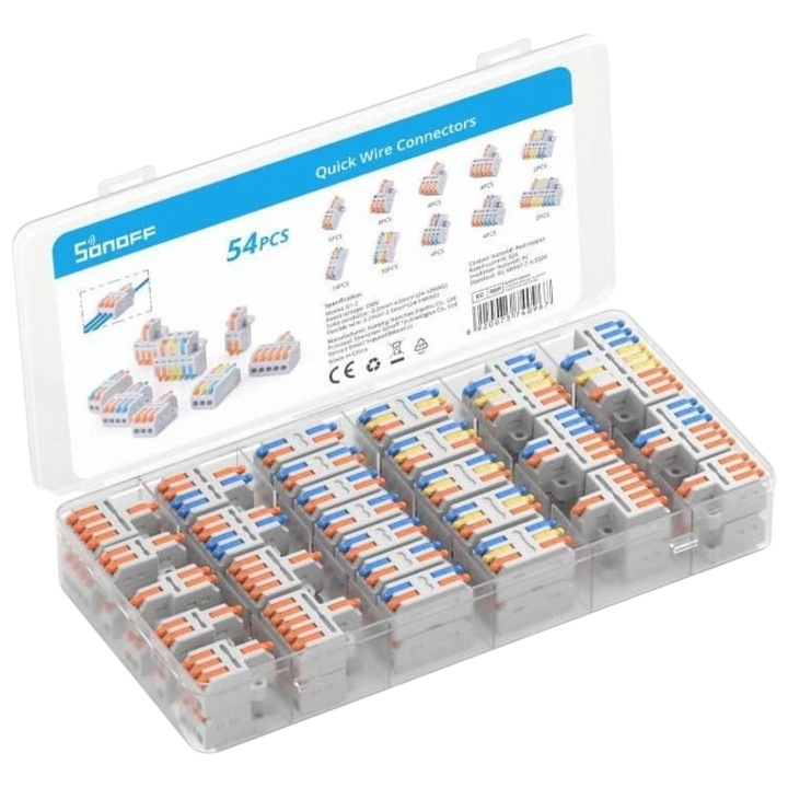 Sonoff D1-2 Cinza - Conector para Emenda de Cabo 54 Unidades