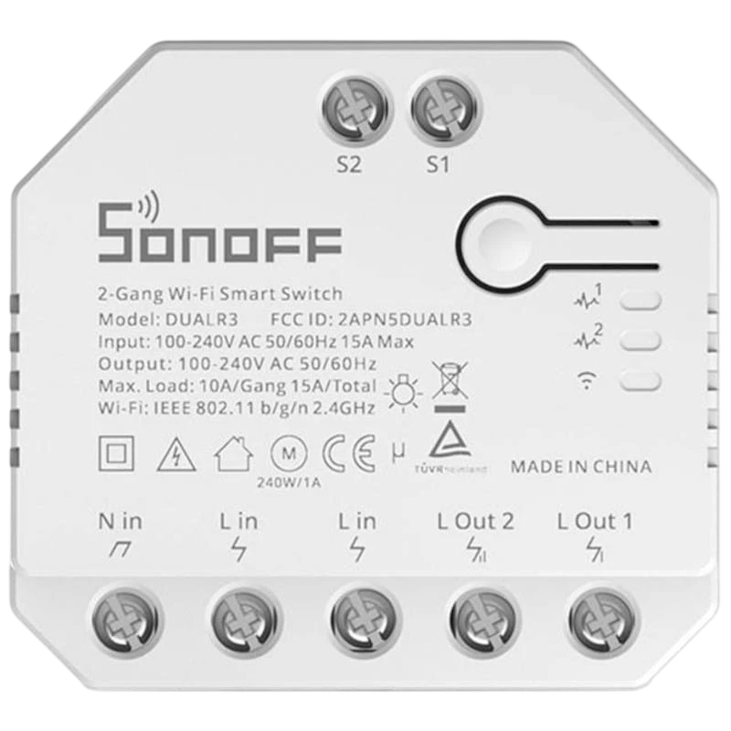 Sonoff Dual R3 Branco - Interruptor Inteligente WiFi