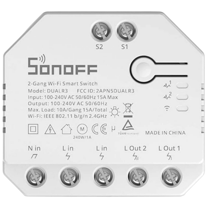 Sonoff Dual R3 Branco - Interruptor Inteligente WiFi