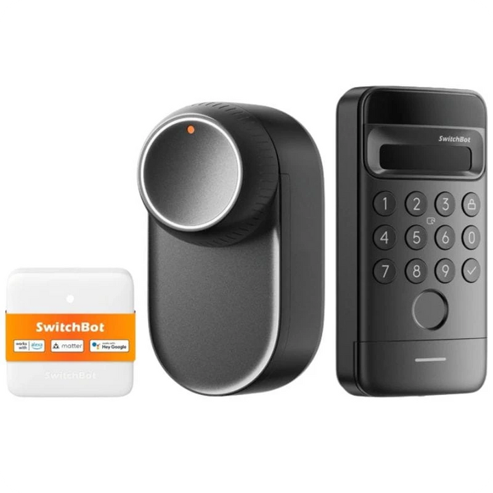 Fecho inteligente SwitchBot Ultra 3 em 1 com painel de controlo Hub Mini Matter e teclado Vision