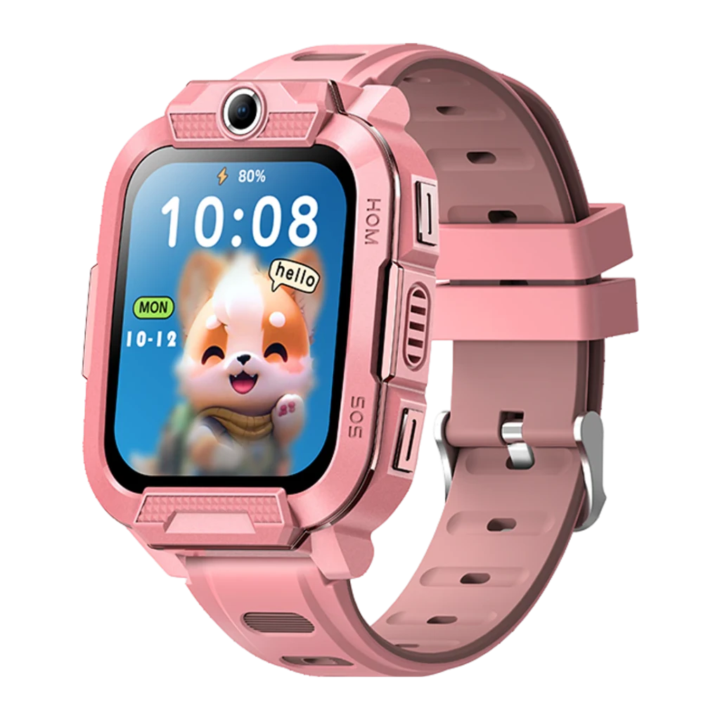 T89 Kids 4G Rosa 1,83 polegadas Botão SOS Videochamada GPS AGPS LBS 2 dias IP67 - Relógio inteligente