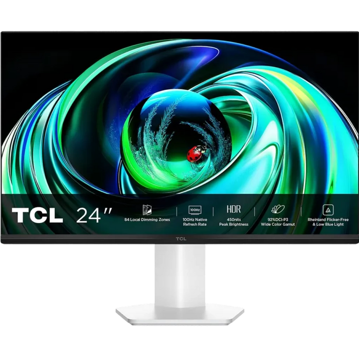 Monitor TCL 24G54 de 23,8" com 100 Hz, MiniLED e VA, Branco
