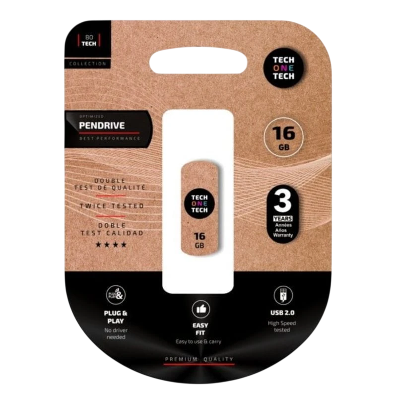 Tech One Tech Smart Clip 16 GB USB 2.0 Branco