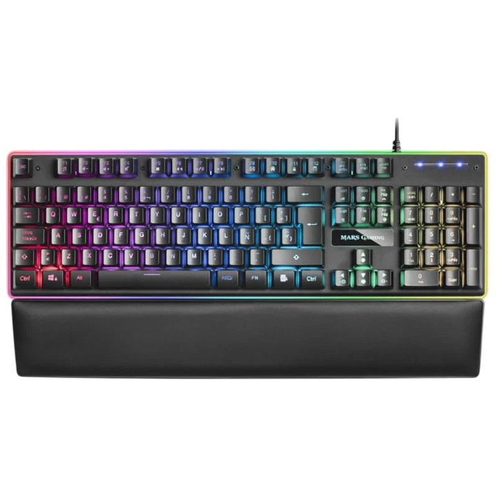 Teclado para jogos Mars Gaming MK320 RGB USB Preto