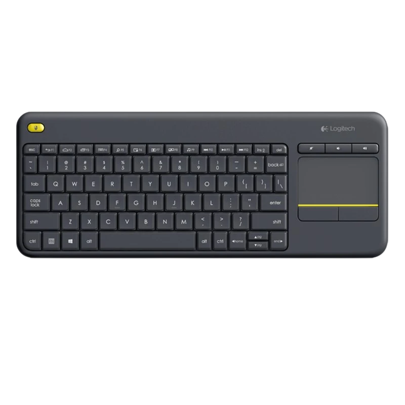 Teclado de membrana sem fio Logitech K400 Plus com teclado de toque preto
