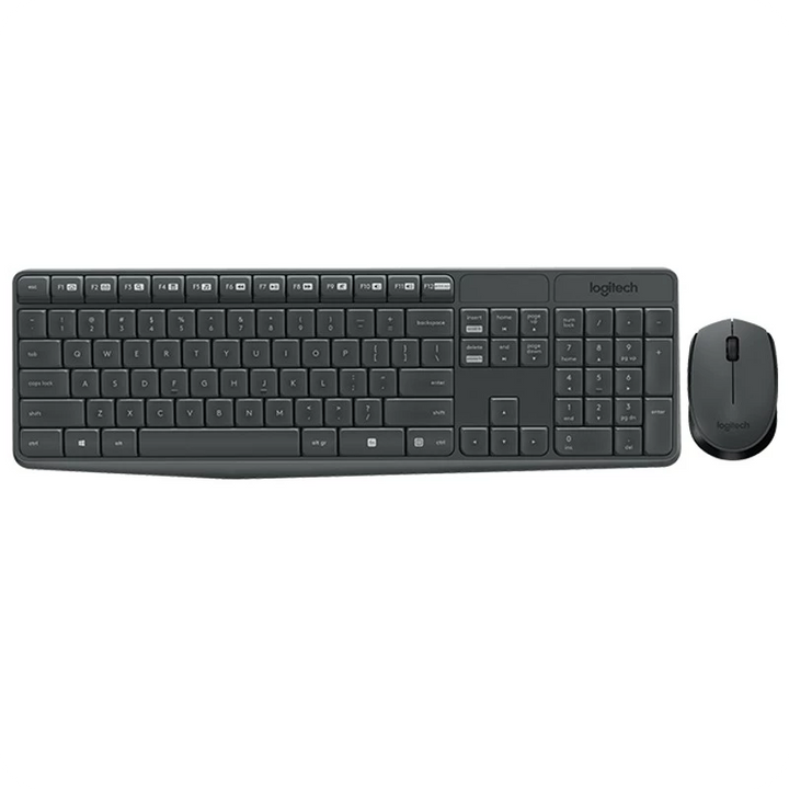 Teclado de membrana + mouse sem fio Logitech MK235