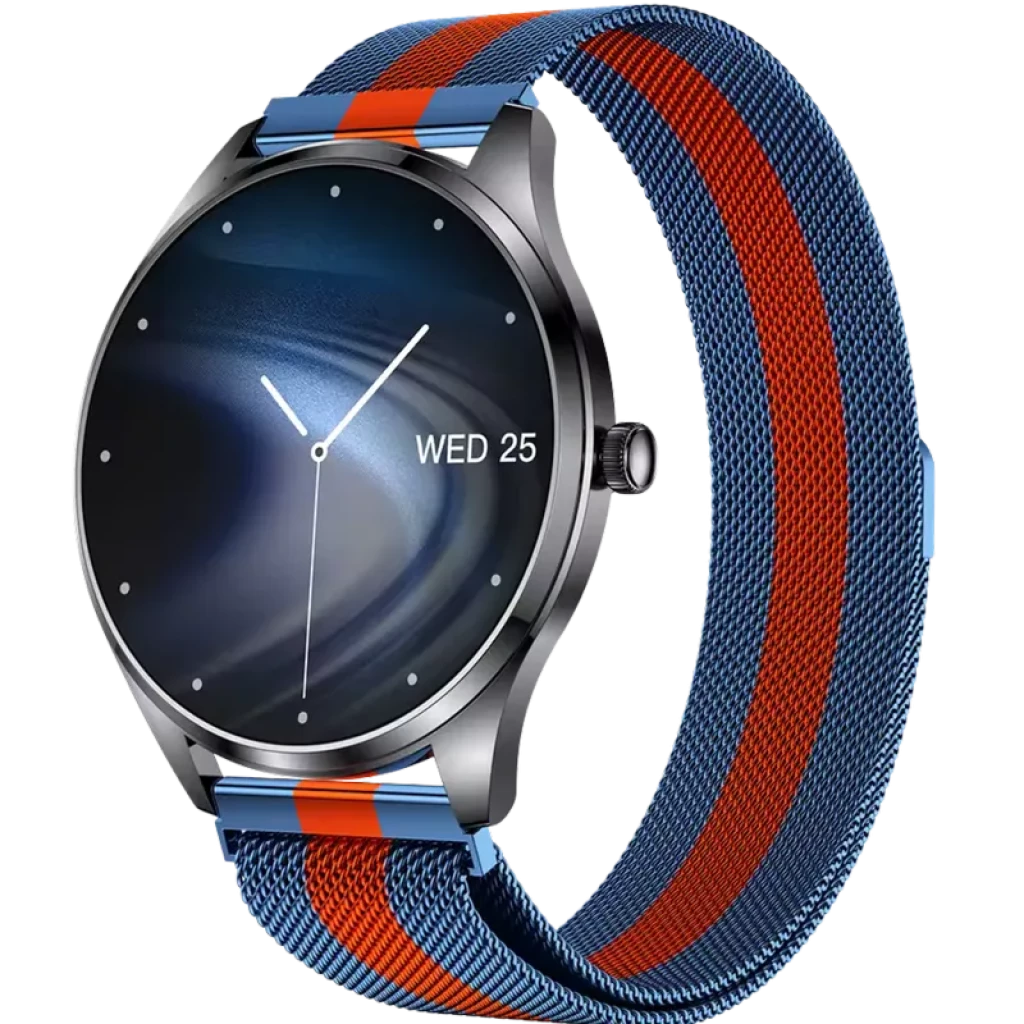 TN99 Smartwatch com bracelete Milanesa Vermelha/Azul Chamadas BT