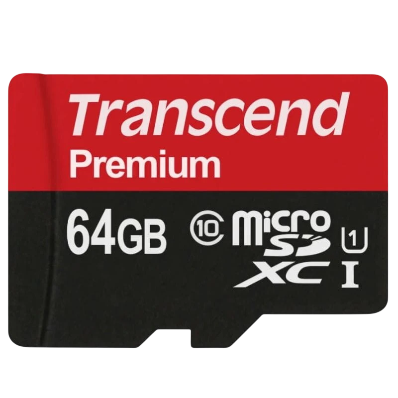 Transcend TS64GUSDU1 64 GB Classe 10 UHS-I U1 MLC NAND Preto / Vermelho