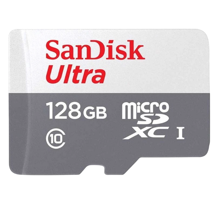 SanDisk Ultra UHS-I 128 GB Classe 10 Cinzento / Branco