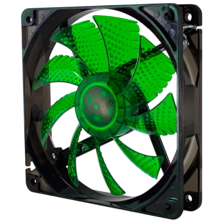 Ventilador de caixa LED Azul NOX CoolFan 12 Verde