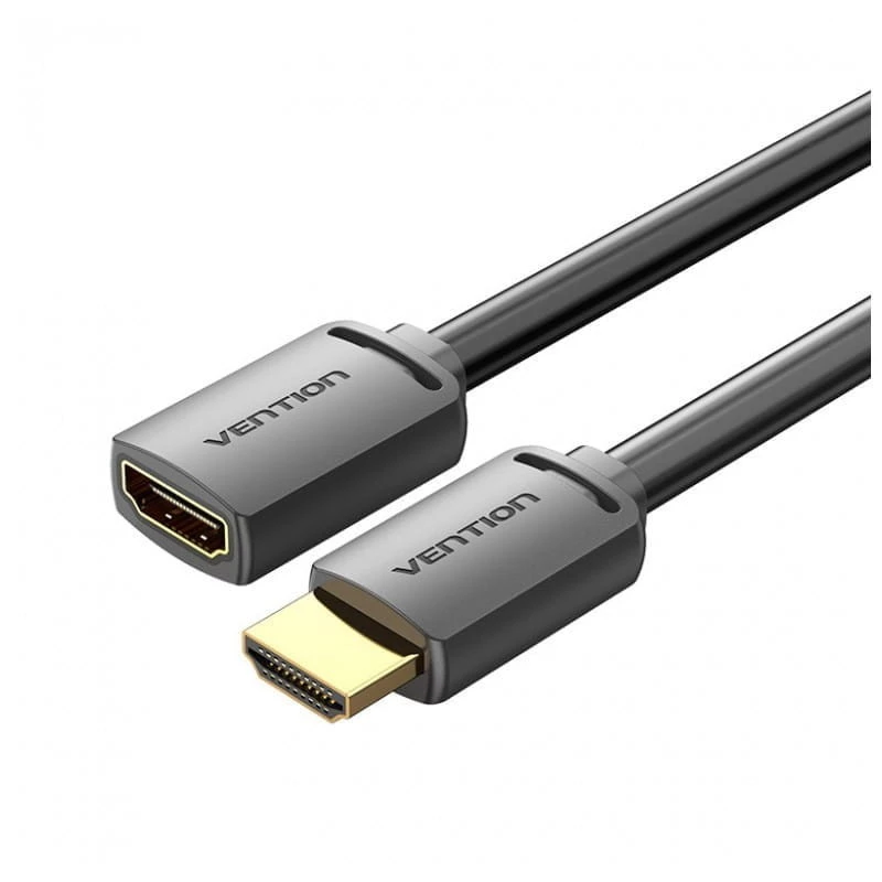 Vention AHCBD HDMI Macho - HDMI Fêmea 0,5m Preto - Cabo HDMI